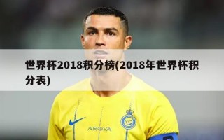 世界杯2018积分榜(2018年世界杯积分表)